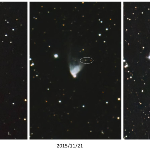 NGC2261 ハッブルの変光星雲18年の変化
