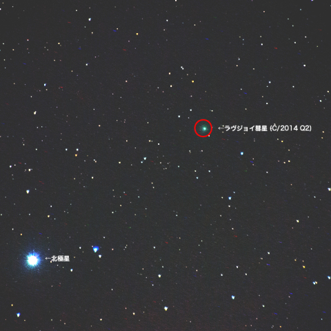 5月28日北極星に接近中のラヴジョイ彗星 (C/2014 Q2)