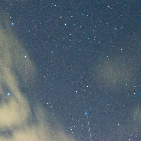 12月15日のふたご座流星群と北斗七星