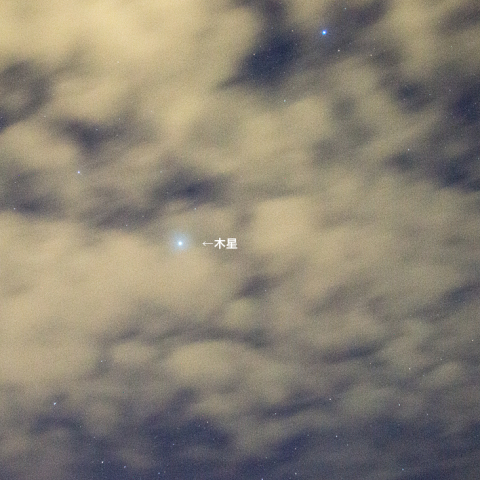 12月15日の木星とふたご座流星群