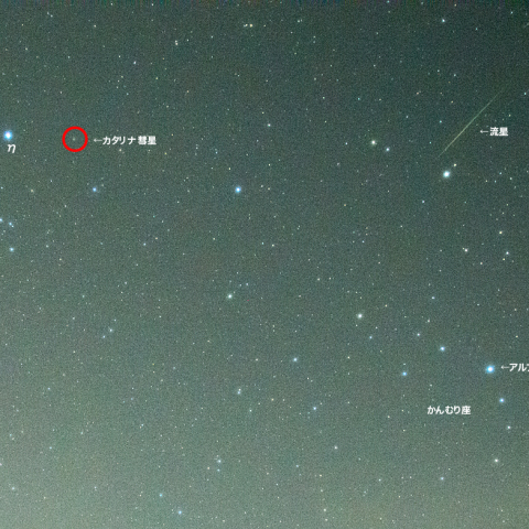 1月14日流星とカタリナ彗星