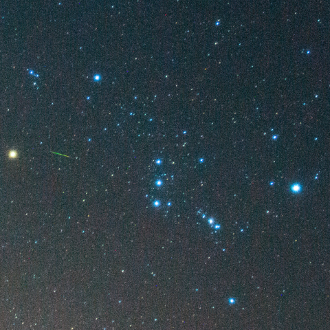 9月27日流星とオリオン座