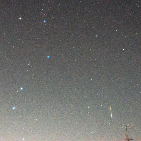 10月15日流星と北斗七星