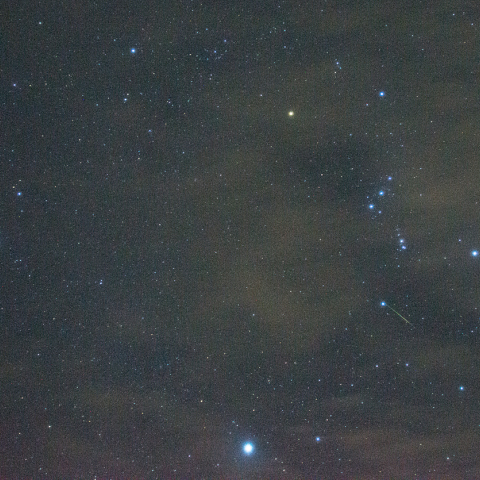 10月31日流星と冬の大三角