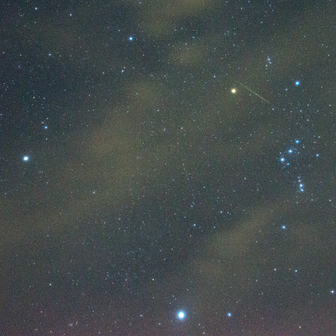 10月31日オリオン座流星群と冬の大三角