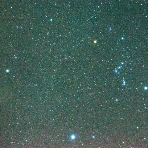 10月31日流星と冬の大三角