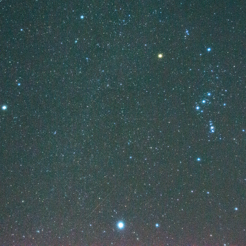 10月31日流星と冬の大三角