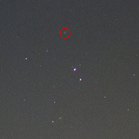 5月8日黄砂とPM2.5で霞むパンスターズ彗星