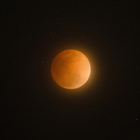1月31日雪雲の中の皆既月食