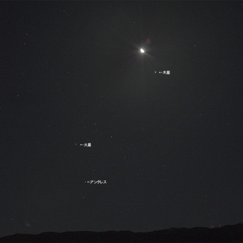 2月8日月と木星の接近