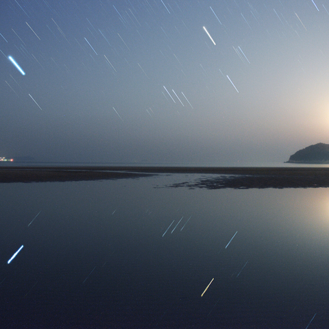 2月24日父母ケ浜(ちちぶがはま)に沈むオリオン座