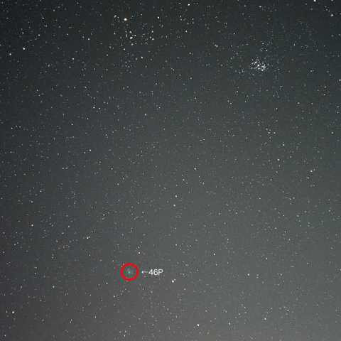 12月11日三脚固定撮影で撮ったウィルタネン彗星（46P）
