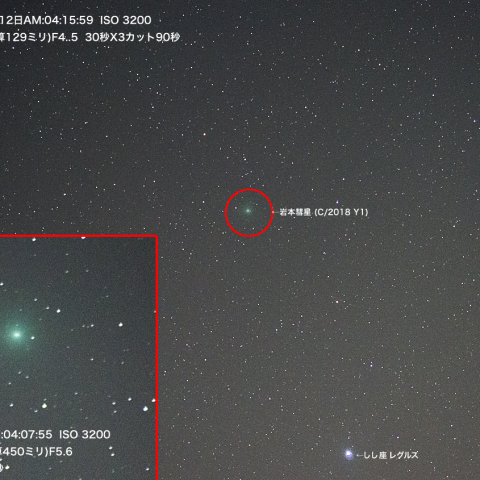 2月12日岩本彗星 (C/2018 Y1)