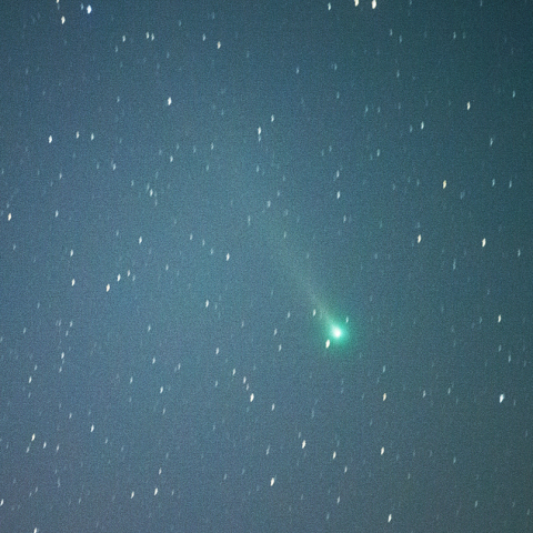 12月11日三脚固定撮影でも写るレナード彗星