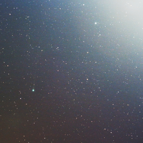 月光と本田・ムルコス・パイドゥシャーコヴァー彗星(45P)