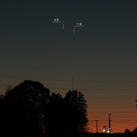 1月12日 金星と水星