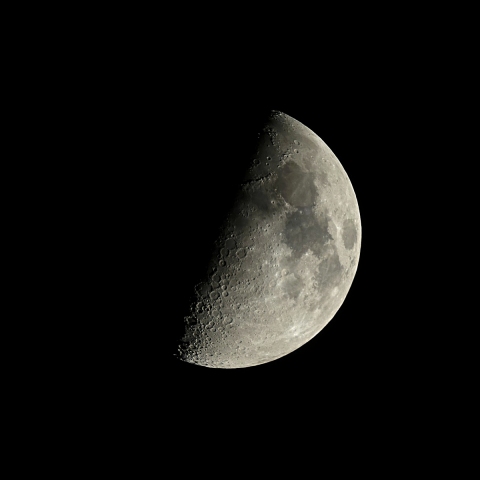 20200530 月齢7.8（上弦の月）