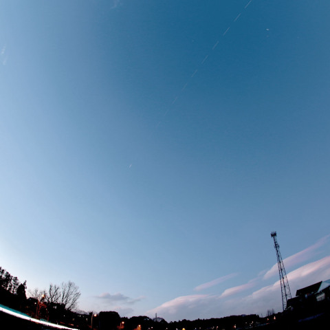 20210207 ISS（国際宇宙ステーション）の光跡