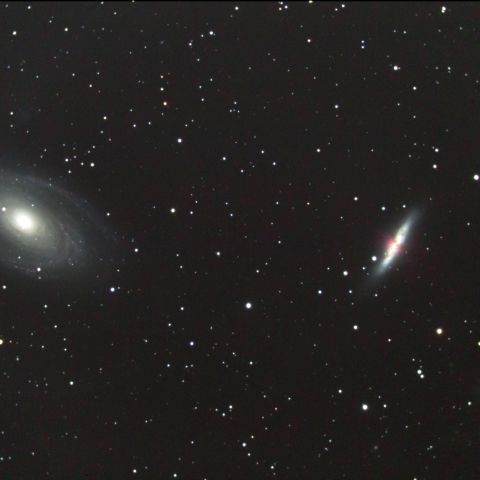 M81ボーデの銀河とM82