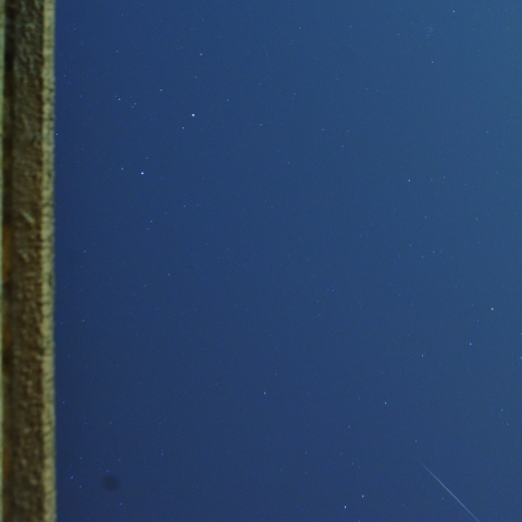 ベランダから　ふたご座流星群　