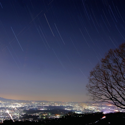 若草山からの夜景&星景