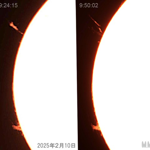 2025年2月10日のプロミネンス変化