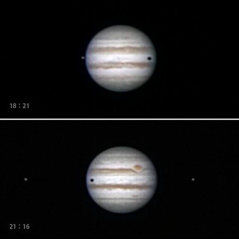 ガニメデの影の変化