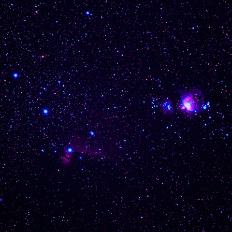 70mmレンズで撮影したオリオン座大星雲