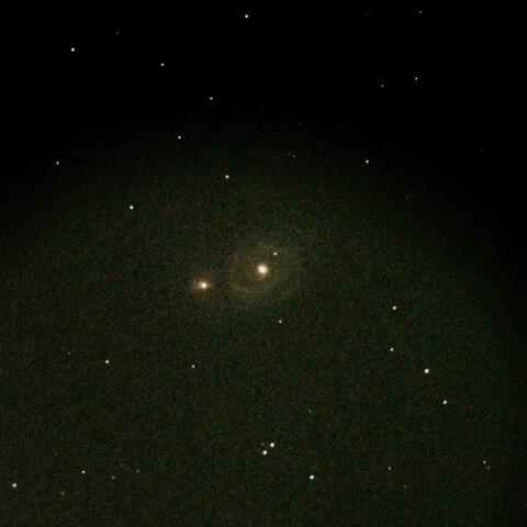 学習用望遠鏡で撮ったM51