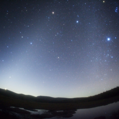 黄道光金星の八島湿原