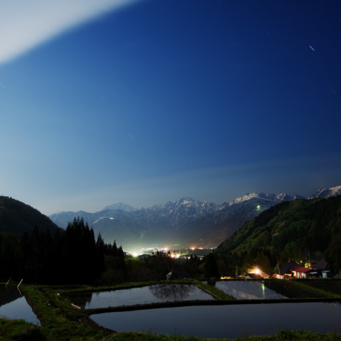 星夜の青鬼棚田