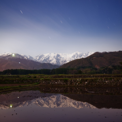 星降る白馬八方棚田