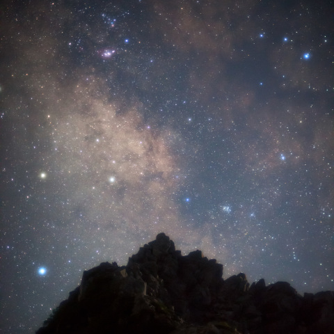 宝剣岳の銀河とM8_20_6