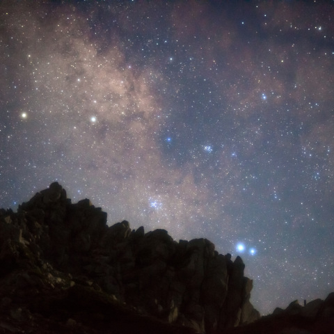 宝剣岳山頂のM6_M7