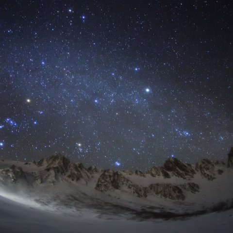 冬のダイヤモンド千畳敷カール