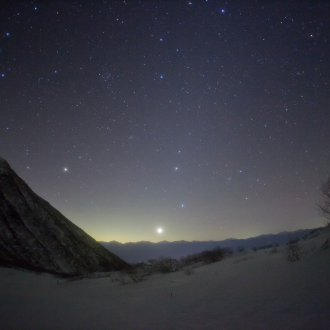 金星昇る南アルプス