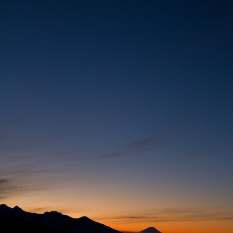 金星の八ヶ岳と富士山