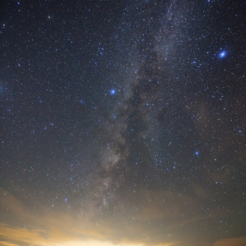 天の川の宝剣岳