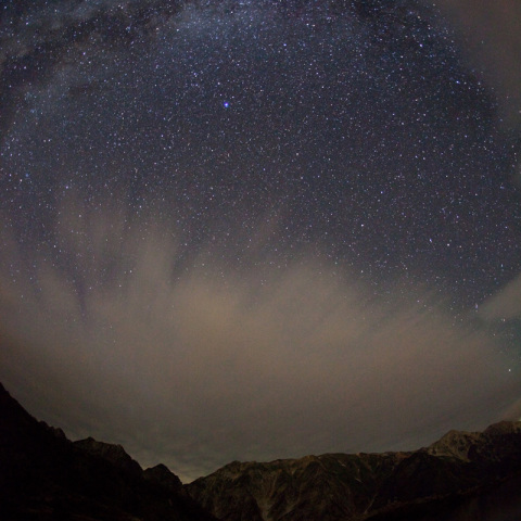 八方池の天の川