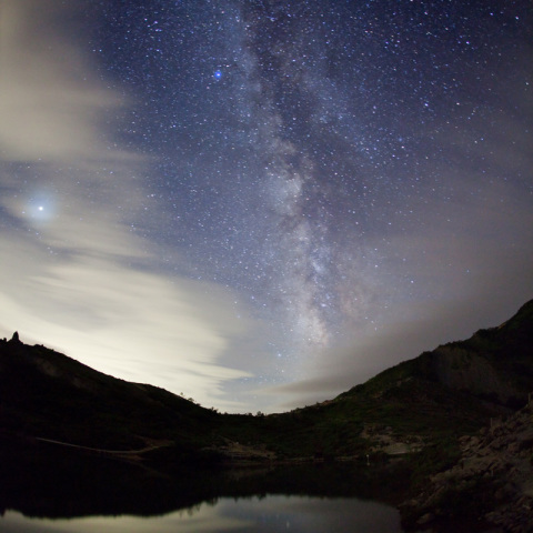 銀河映す八方池