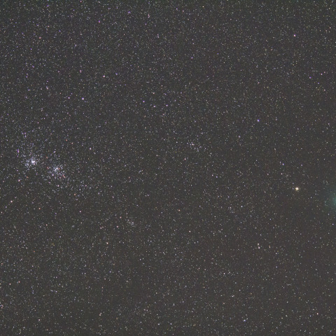 二重星団と103P/ハートレイ彗星