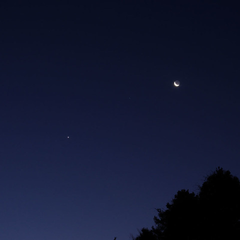 月とスピカと金星