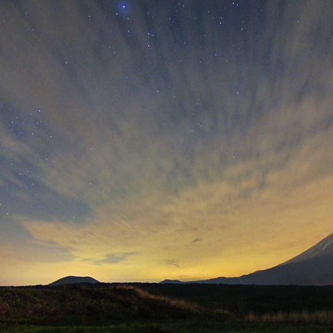 朝霧高原からの星景