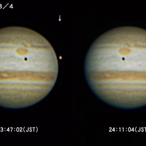 ８月４日木星の自転と衛星イオ