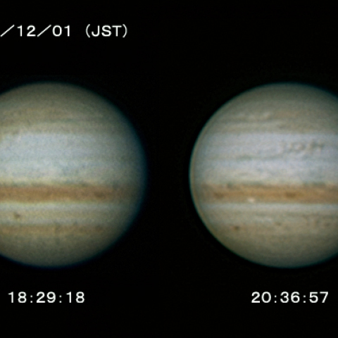 １２月１日の木星