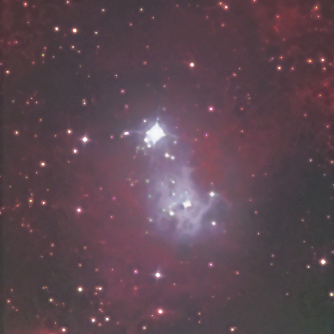 クリスマスツリー星団とコーン星雲