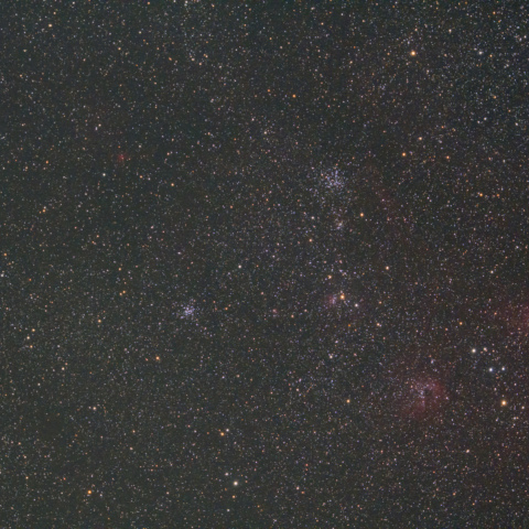 ぎょしゃ座の散開星団・散光星雲
