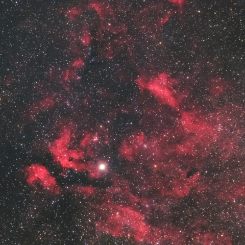 サドル付近の散光星雲