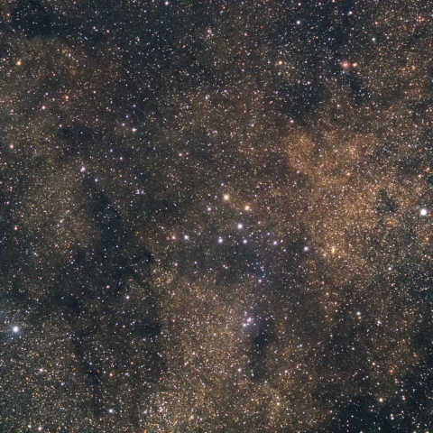 天の川の中のコートハンガー星団