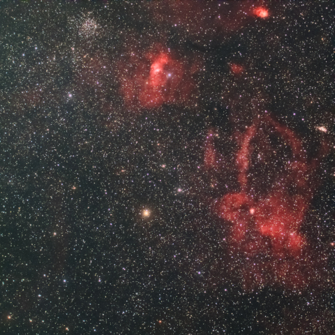 M52・バブル星雲・クワガタ星雲